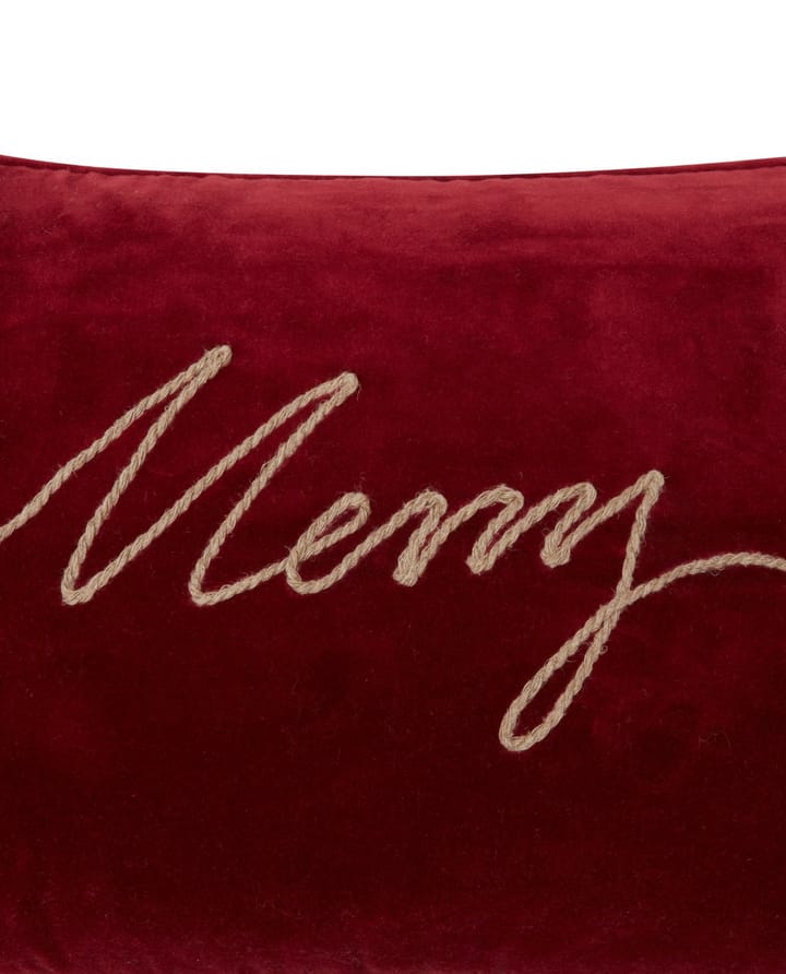 Coussin Merry Cotton Velvet 30x50 cm - Red - Lexington