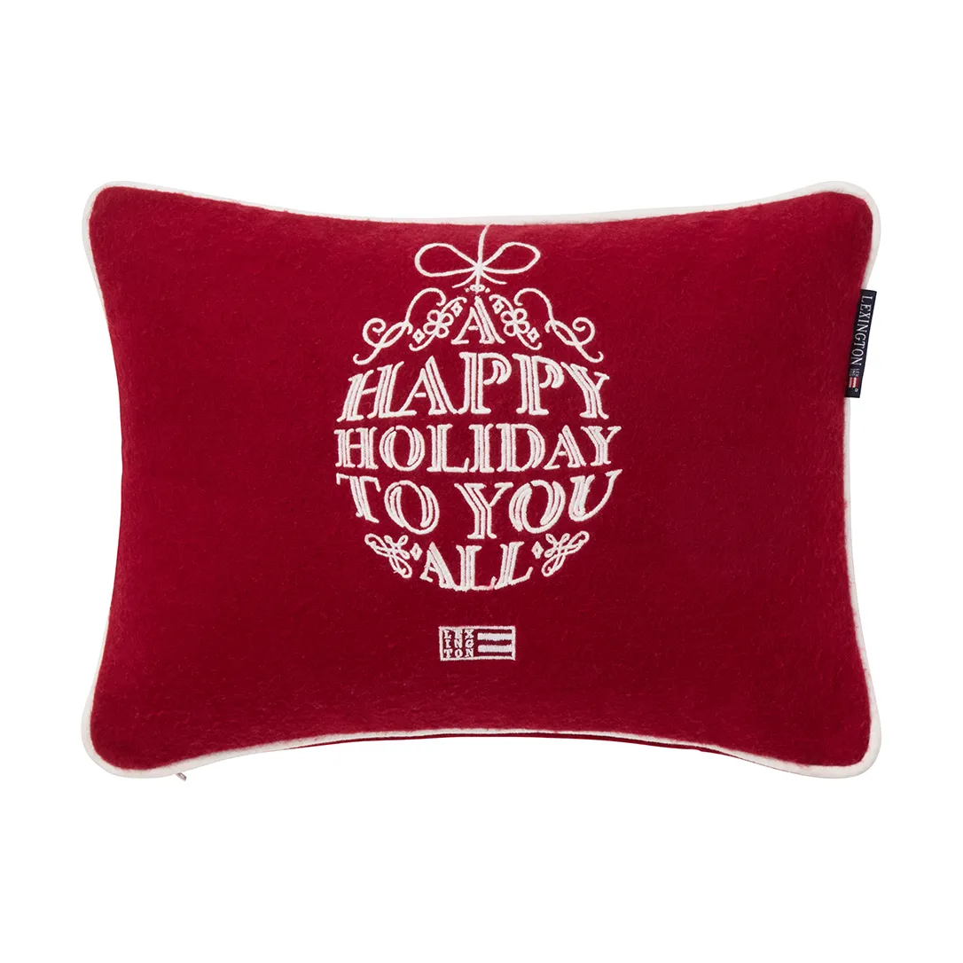 Coussin Ornament mélange laine 30x40 cm, Red-white Lexington