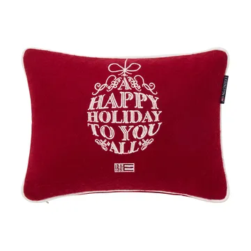 Coussin Ornament mélange laine 30x40 cm - Red-white - Lexington