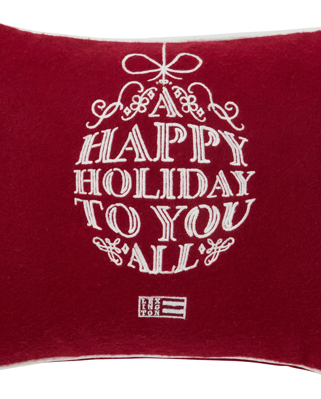 Coussin Ornament mélange laine 30x40 cm, Red-white Lexington