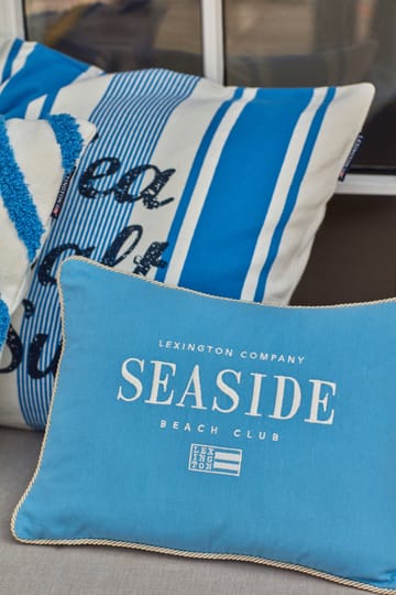 Coussin Seaside Small Organic Cotton Twill 30x40 cm - Bleu-beige clair - Lexington
