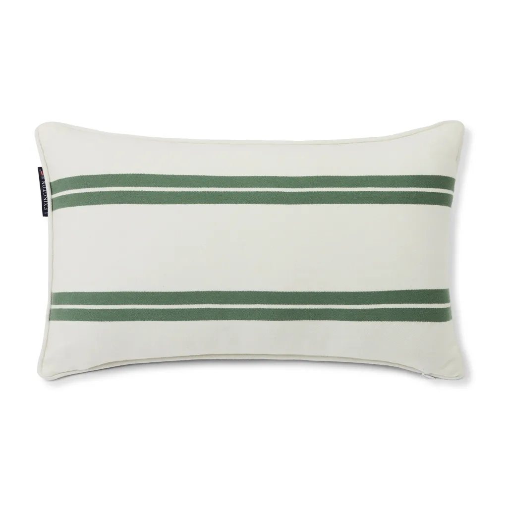Coussin Side Striped Small 30x50 cm, White-green Lexington