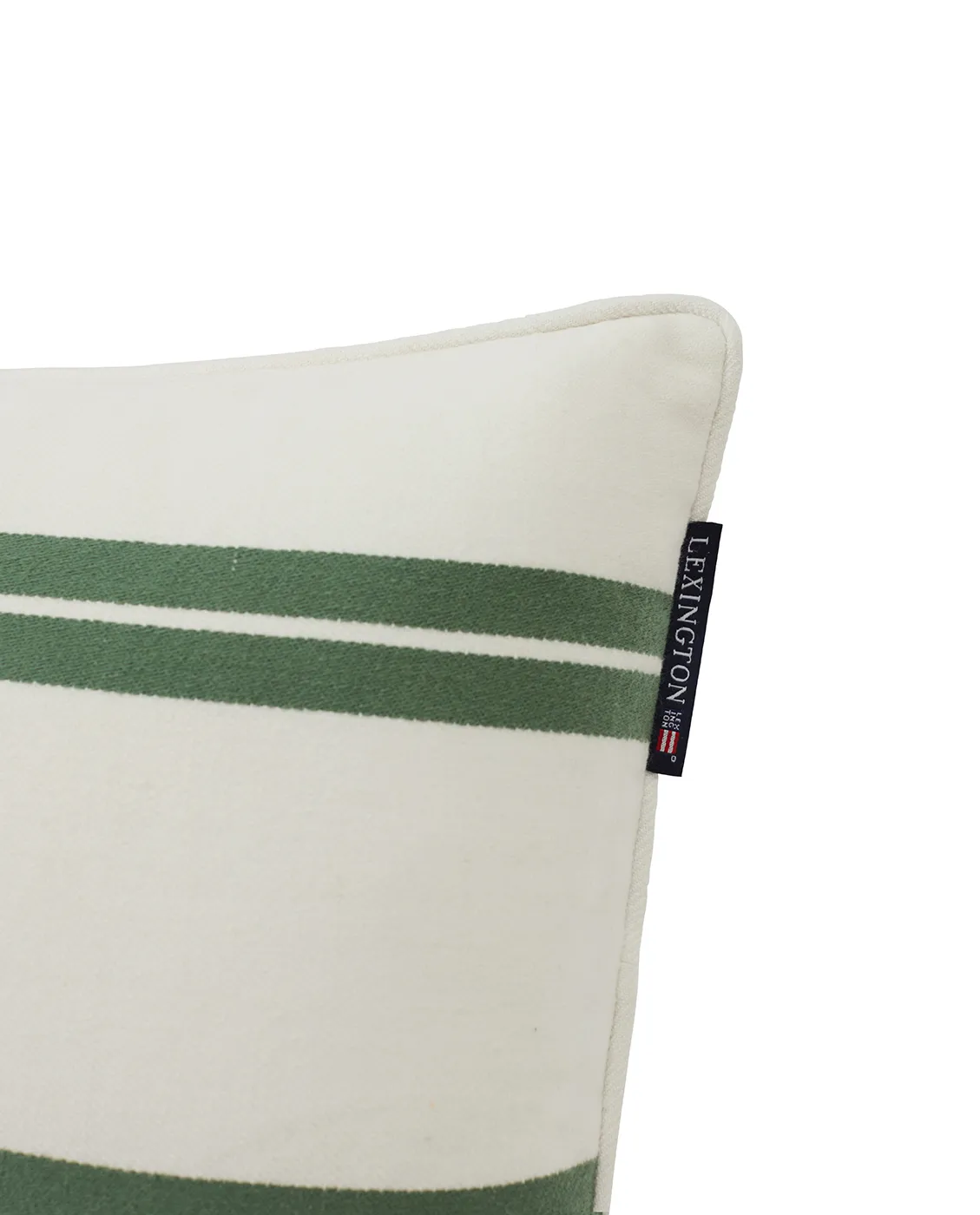 Coussin Side Striped Small 30x50 cm, White-green Lexington