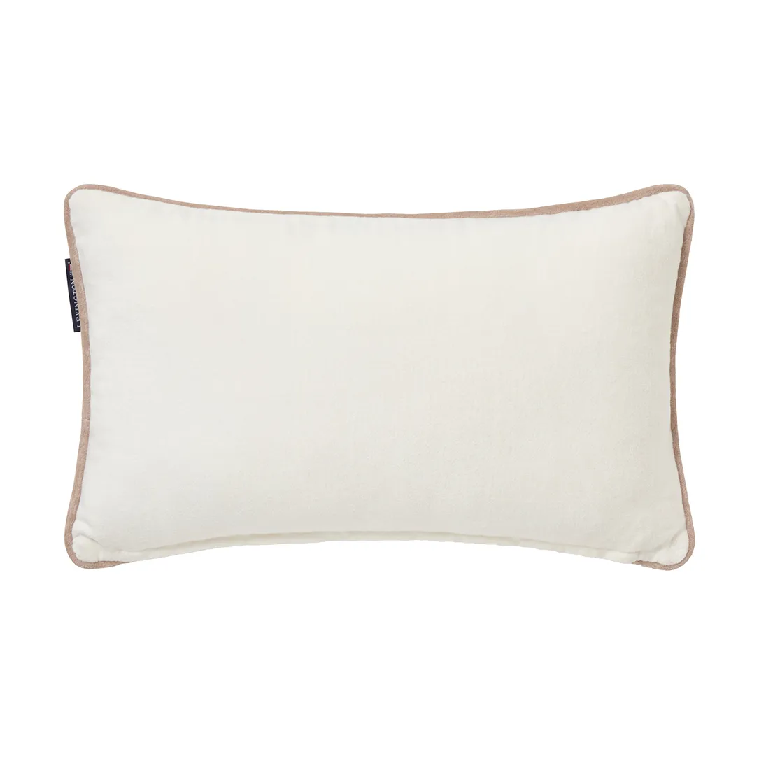 Coussin Ski resort éco. coton twill 30x50 cm, White-Dark blue Lexington