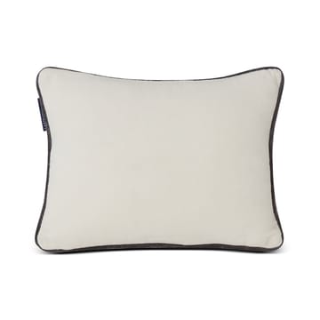 Coussin Snowmen Embroidered Cotton Velvet 30x40 cm - Snow white-dark gray - Lexington