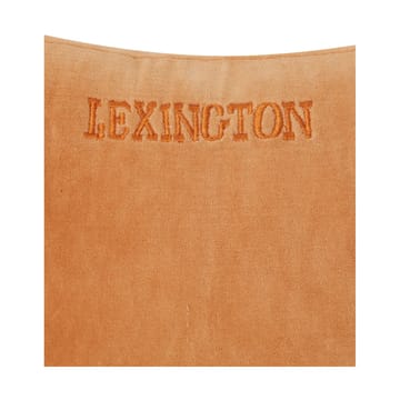 Coussin Striped Organic Cotton Velvet 30x40 cm - Mustard-light beige - Lexington