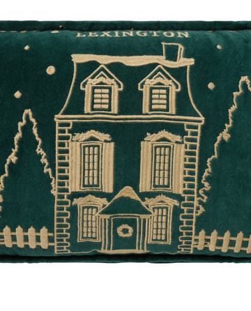 Coussin Winter House éco. coton velours 30x50 cm - Green-Light Beige - Lexington
