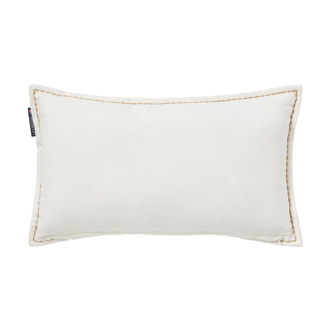 Coussin Winter House éco. coton velours 30x50 cm, White-Light beige Lexington