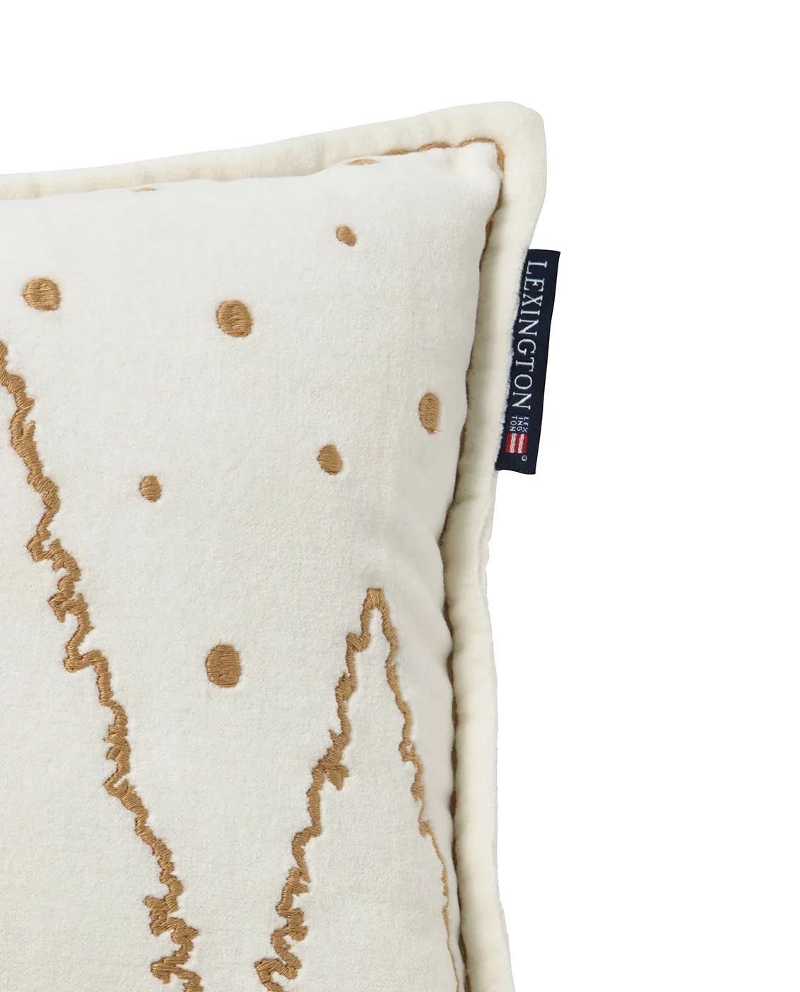 Coussin Winter House éco. coton velours 30x50 cm, White-Light beige Lexington