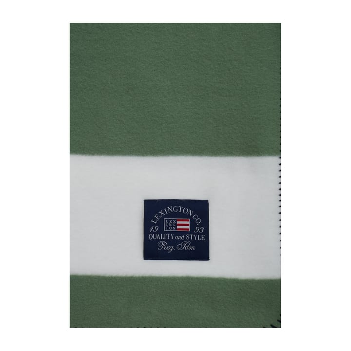 Couverture polaire Irregular Striped 130x170 cm, Green-White Lexington