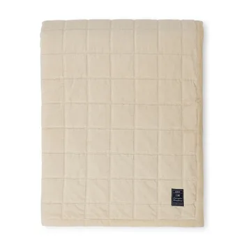 Couvre-lit Cotton Velvet quilted 160x240 cm - Light beige - Lexington