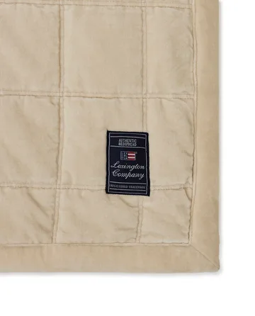 Couvre-lit Cotton Velvet quilted 160x240 cm - Light beige - Lexington