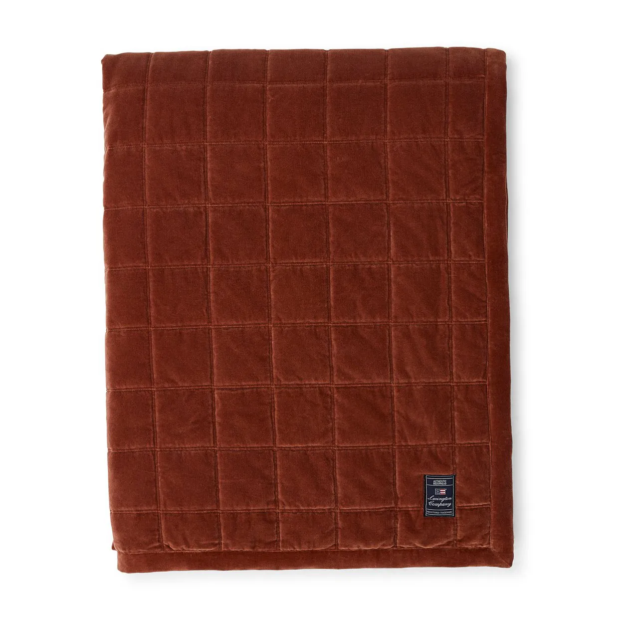 Couvre-lit Cotton Velvet quilted 160x240 cm, Rustic Brown Lexington