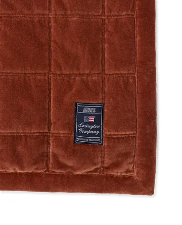 Couvre-lit Cotton Velvet quilted 160x240 cm - Rustic Brown - Lexington