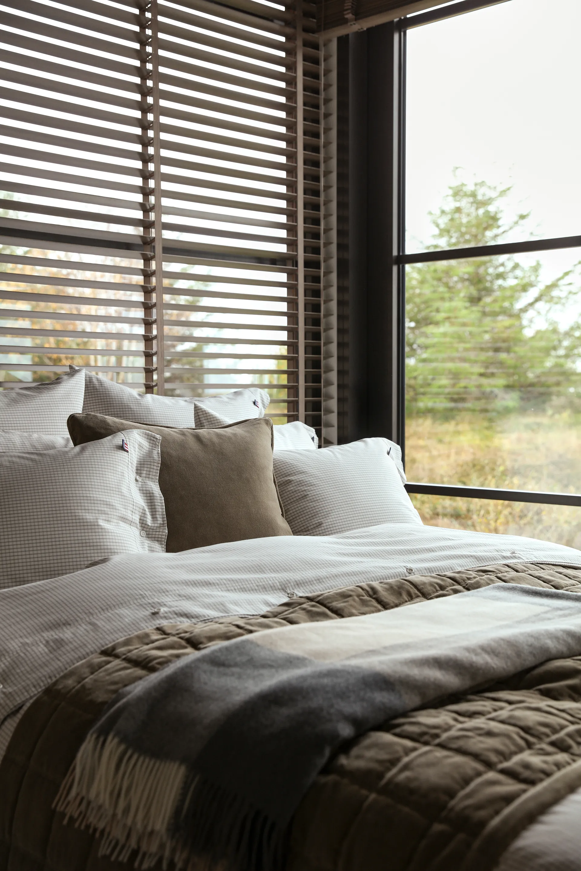 Couvre-lit Cotton Velvet quilted 160x240 cm, Walnut Lexington