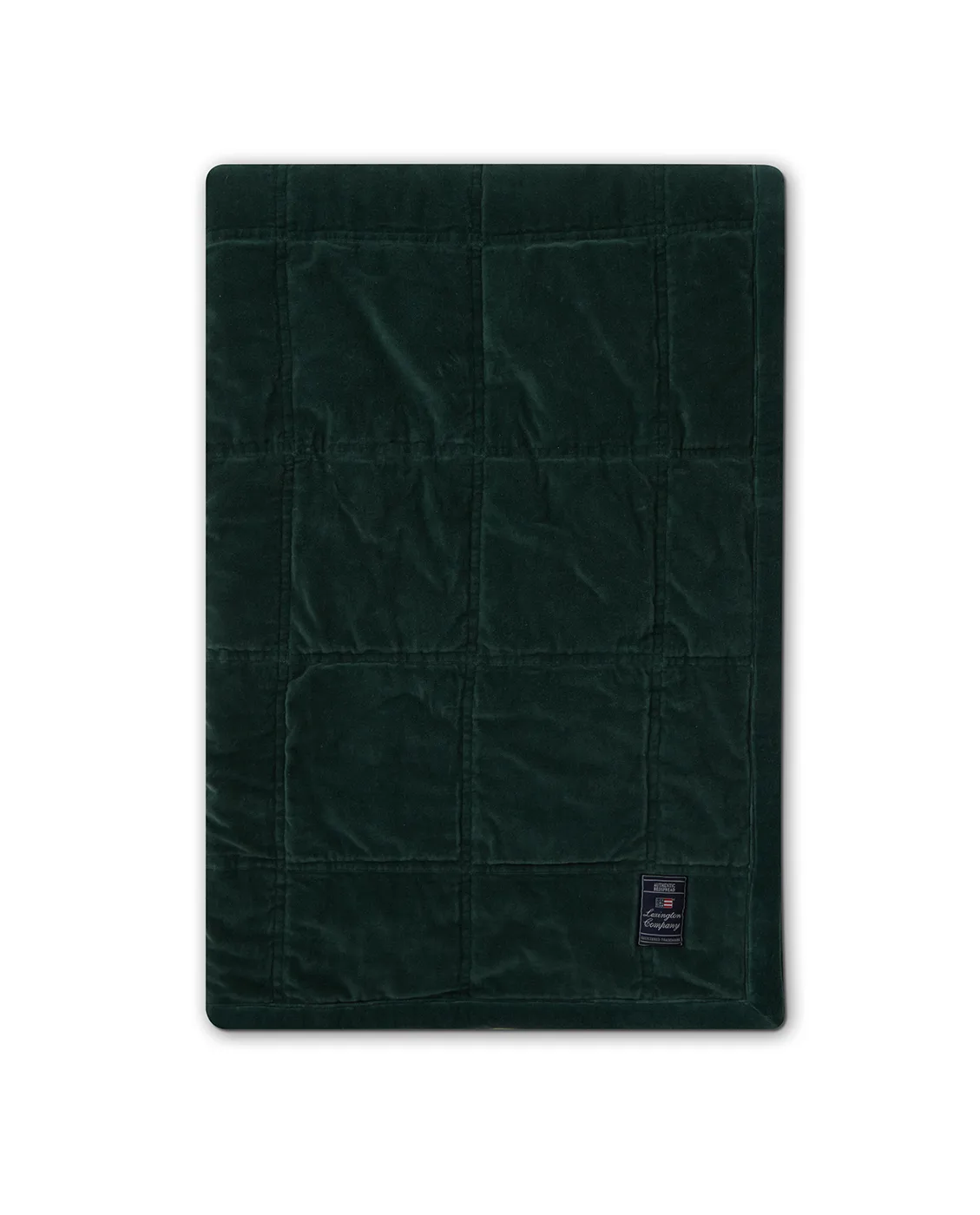 Couvre-lit Cotton Velvet quilted 240x260 cm, Vert Lexington