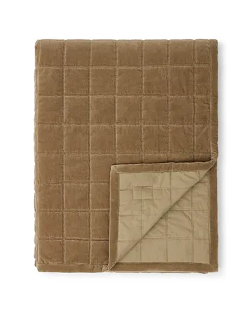 Couvre-lit Cotton Velvet quilted 240x260 cm - Walnut - Lexington