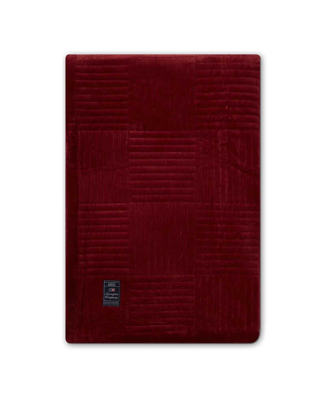 Couvre-lit Quilted Cotton Velvet Star 160x240 cm, Rouge Lexington