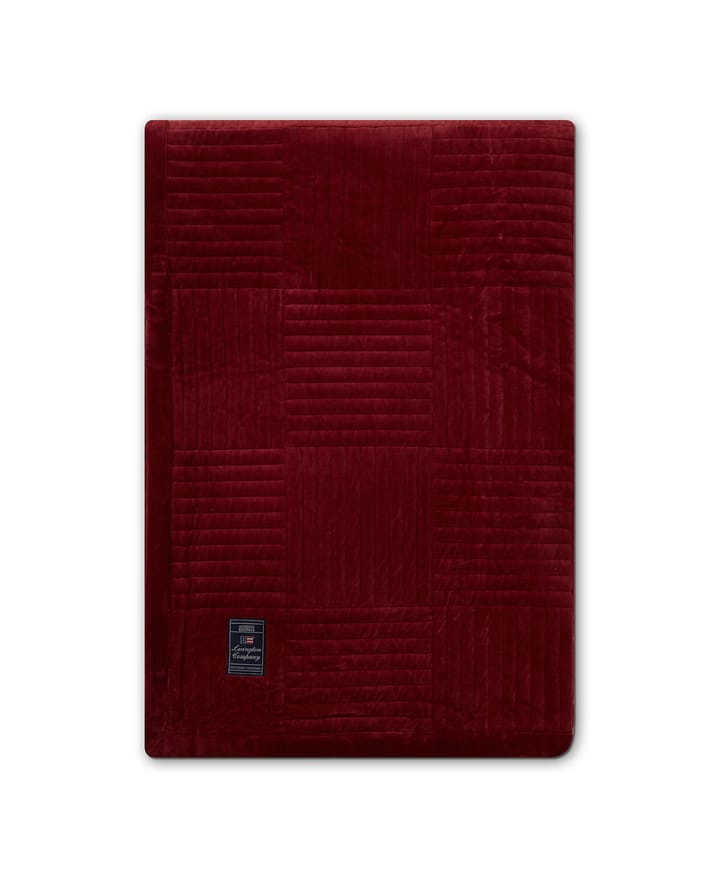 Couvre-lit Quilted Cotton Velvet Star 240x260 cm - Rouge - Lexington
