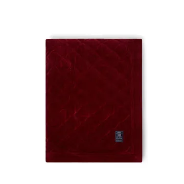Couvre-lit Quilted Organic Cotton Velvet 160x240 cm - Red - Lexington