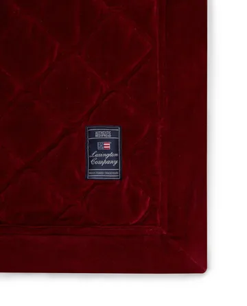 Couvre-lit Quilted Organic Cotton Velvet 160x240 cm - Red - Lexington
