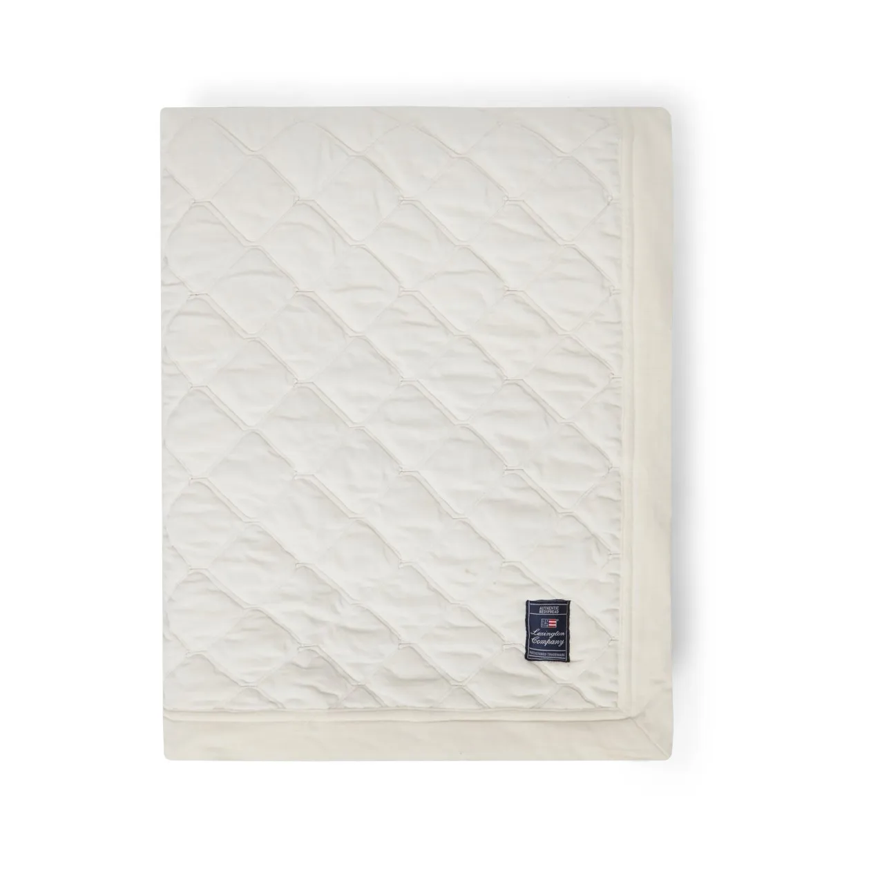 Couvre-lit Quilted Organic Cotton Velvet 160x240 cm, Snow white Lexington