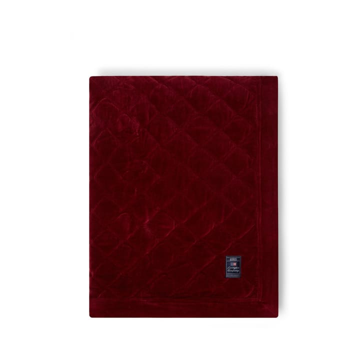 Couvre-lit Quilted Organic Cotton Velvet 240x260 cm - Red - Lexington