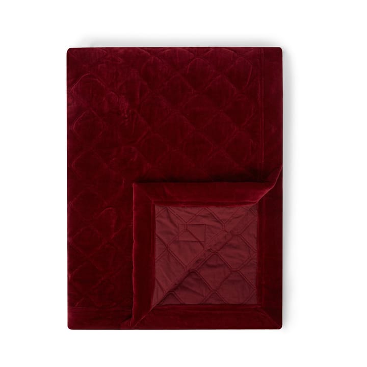 Couvre-lit Quilted Organic Cotton Velvet 240x260 cm - Red - Lexington