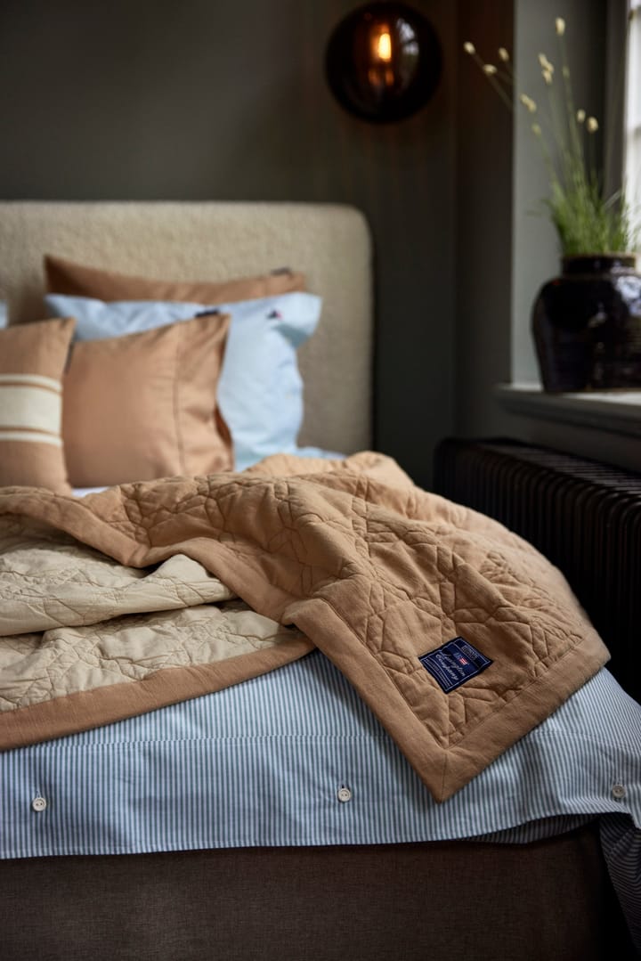 Couvre-lit Quilted Recycled Cotton 260x240 cm, Beige Lexington