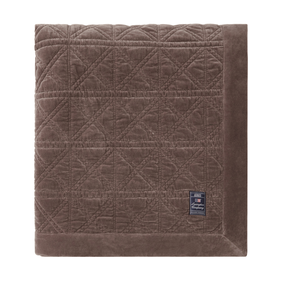 Lexington Couvre-lit Rattan Quilted Velvet 160x240 cm Brown