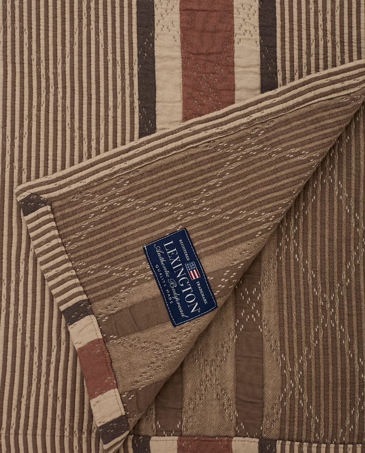 Couvre-lit Side Striped Soft Quilted 160x240 cm - Beige - Lexington