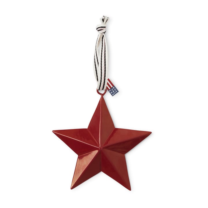 Décoration de Noël Red Metal Star 12x12cm - Red - Lexington