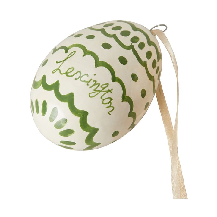 Décoration de Pâques Easter Eggs in Papier Maché lot de 2, Green-yellow Lexington