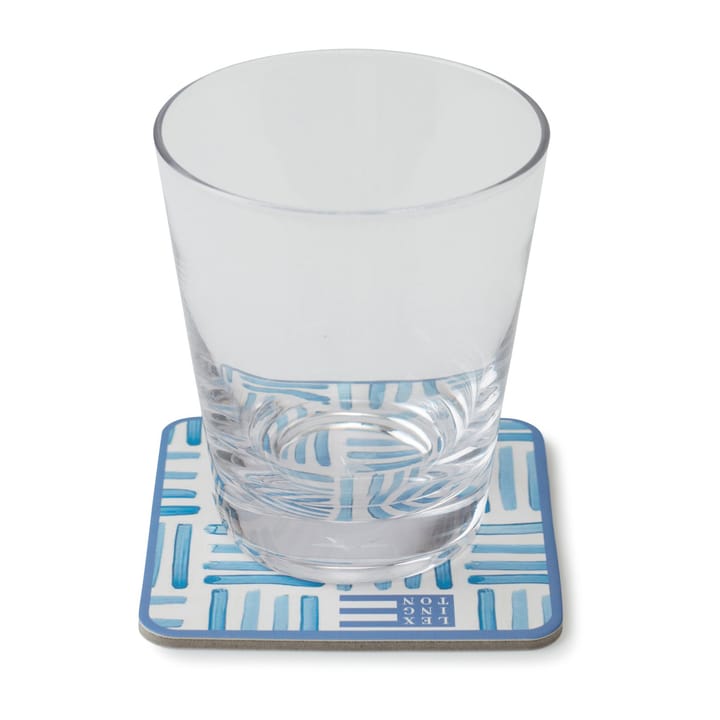Dessous de verre Graphic Printed Lot de 6, Blue-White Lexington