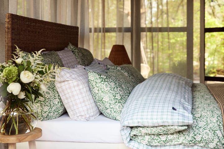 Ensemble de lit Green Floral Printed Cotton Sateen, 50x60 cm, 220x220 cm Lexington