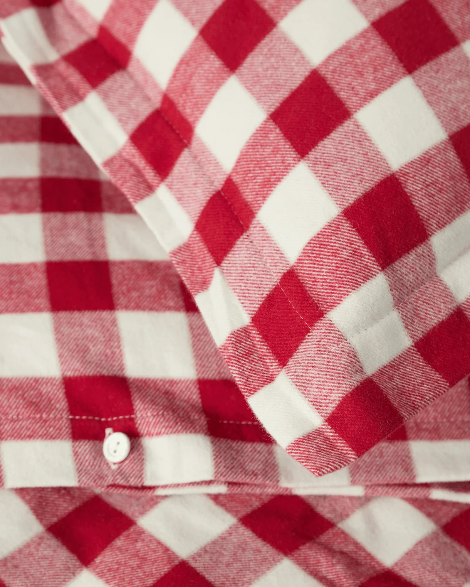 Ensemble de literie Checked cotton flannel, Red-light beige, 2 st 50x60 cm/220x220 cm Lexington