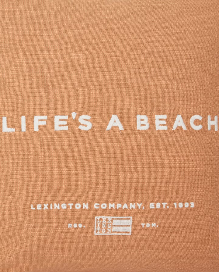 House de coussin Life's A Beach Embroidered 50x50 cm, Beige-blanc Lexington