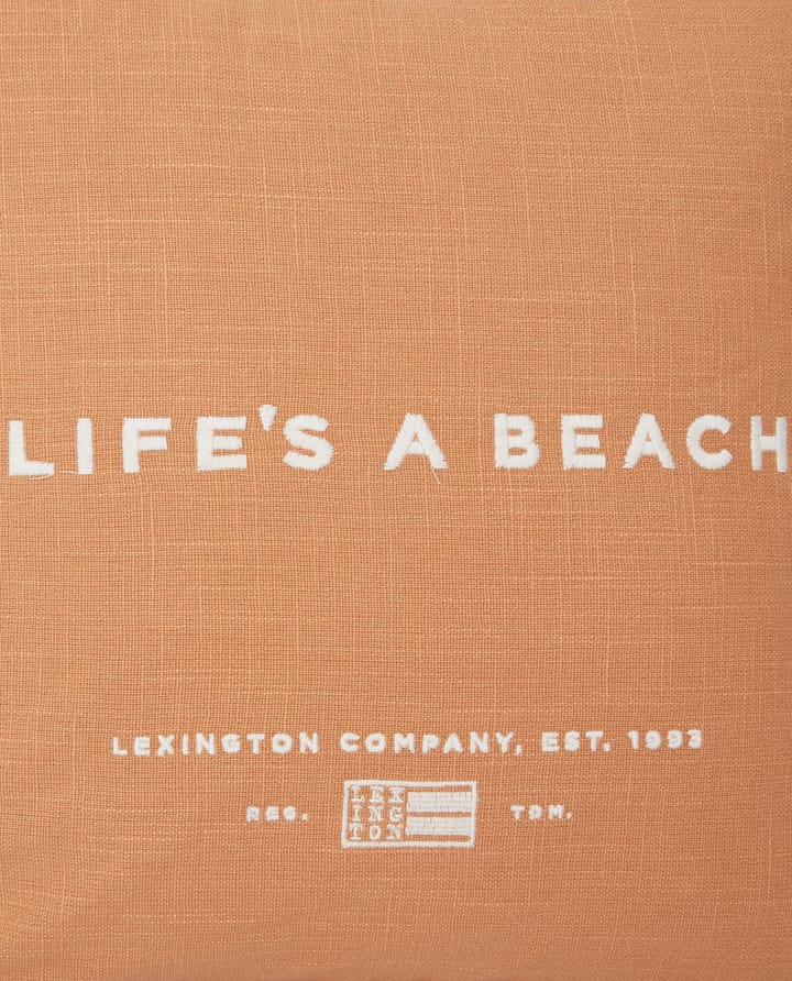 House de coussin Life's A Beach Embroidered 50x50 cm - Beige-blanc - Lexington