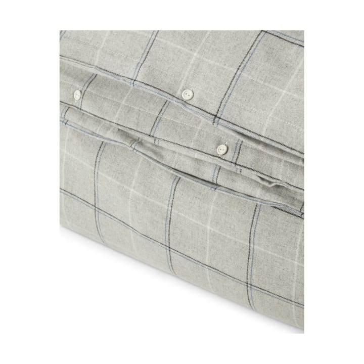 Housse de couette Checked Cotton Flannel 150x210 cm, Light gray-dove Lexington