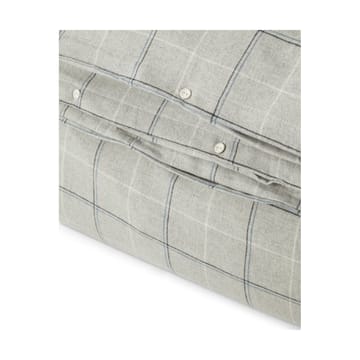 Housse de couette Checked Cotton Flannel 150x210 cm - Light gray-dove - Lexington