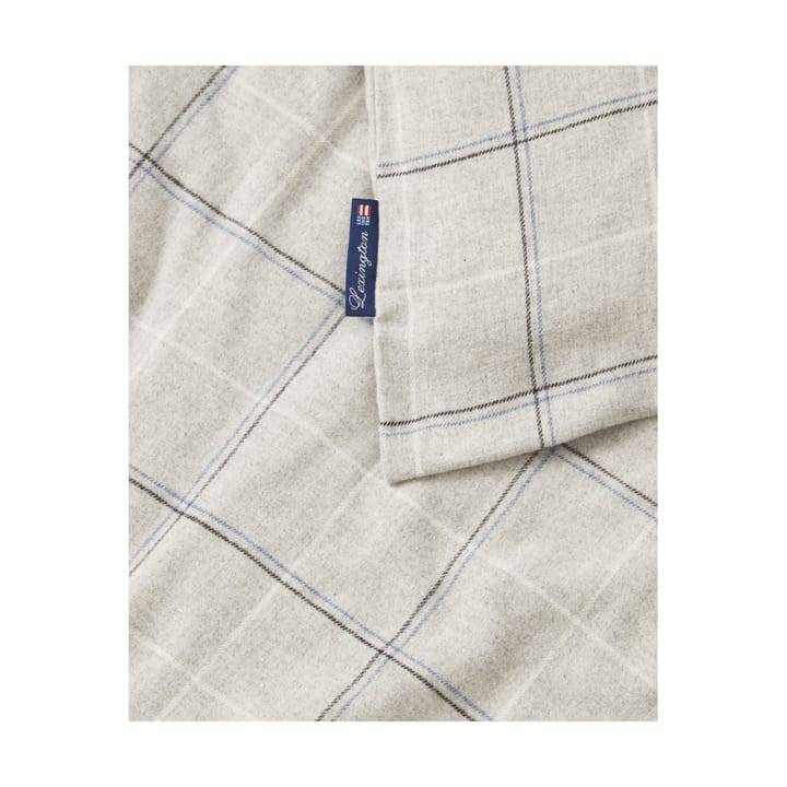 Housse de couette Checked Cotton Flannel 150x210 cm, Light gray-dove Lexington