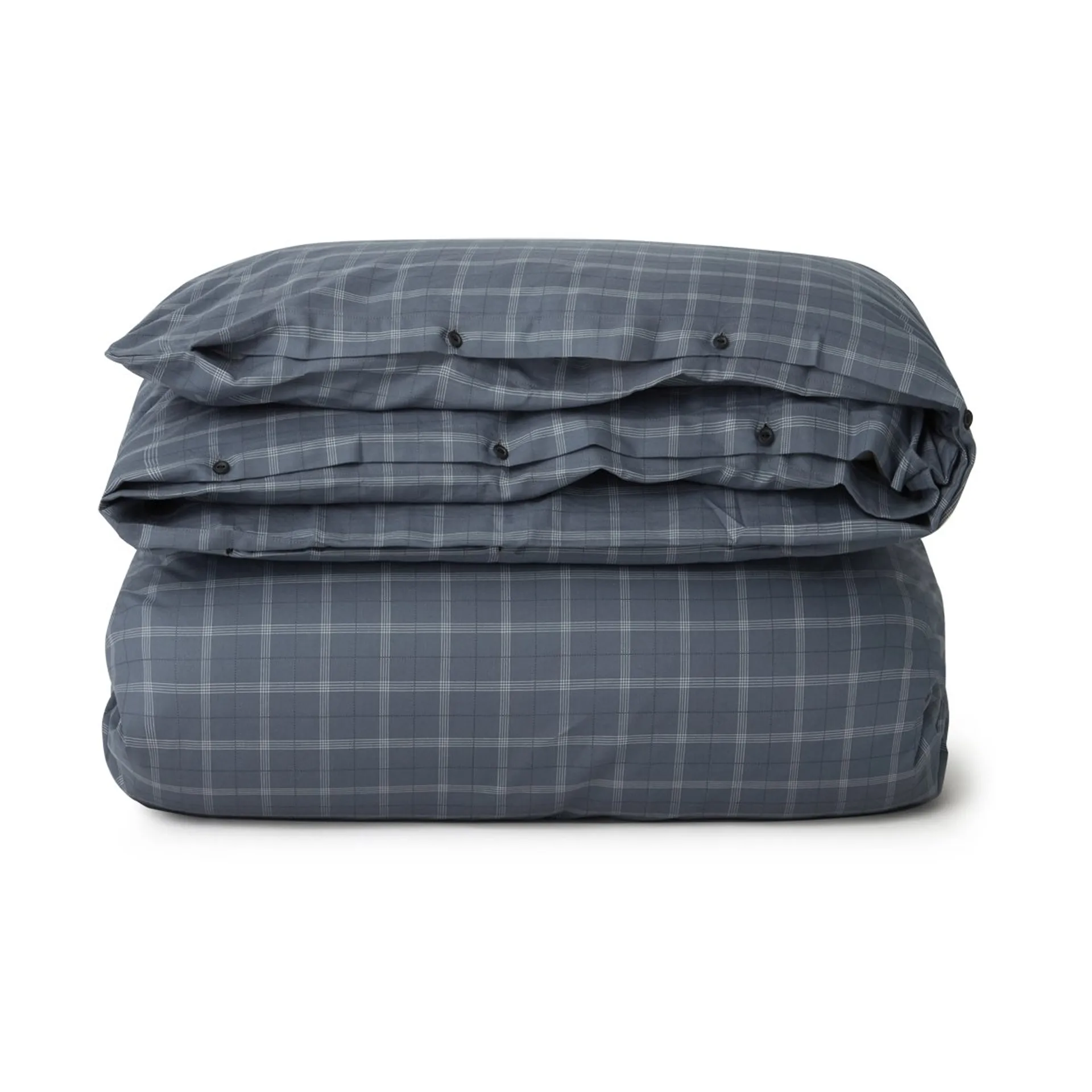 Housse de couette Checked Pinpoint Oxford 150x210 cm, Dove Lexington