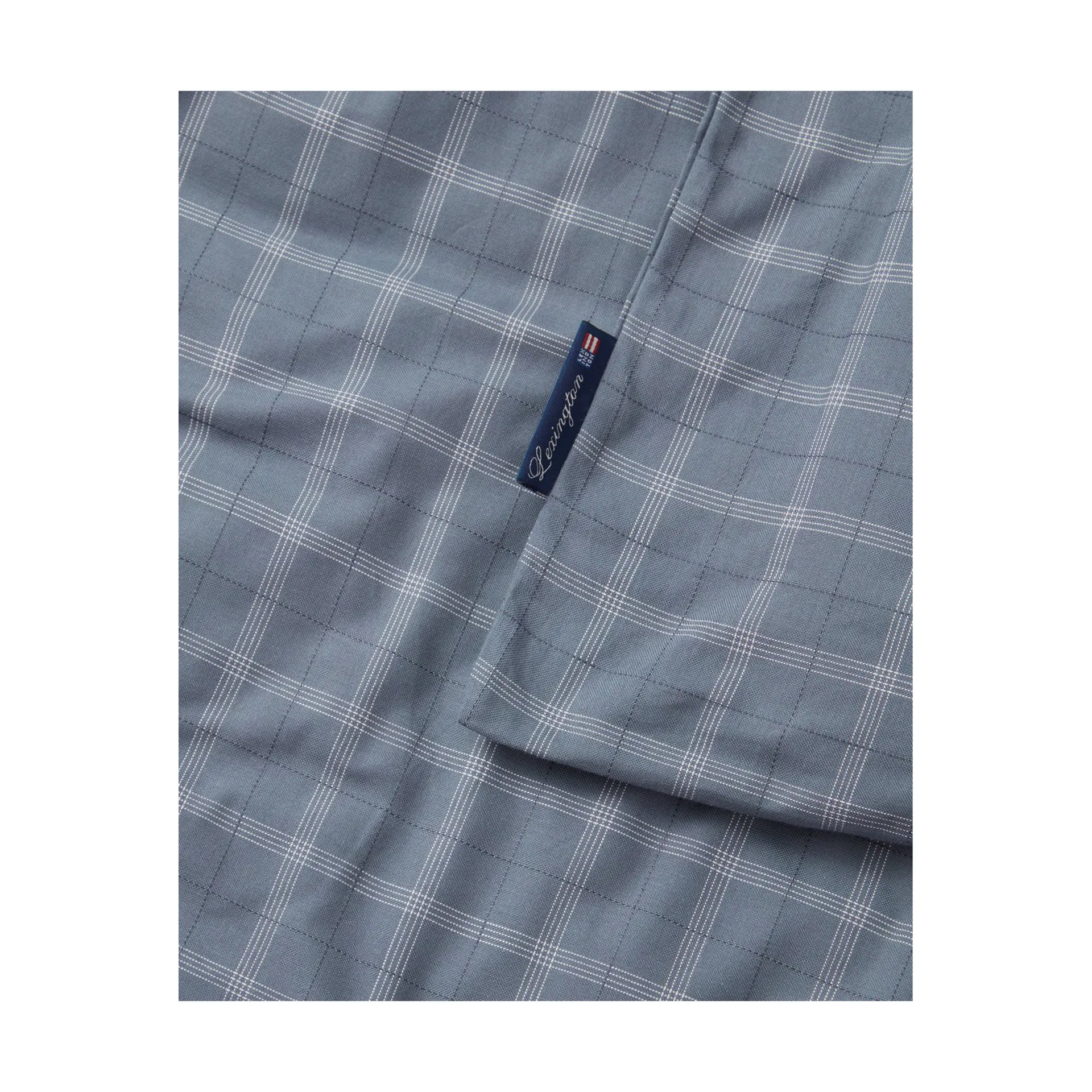 Housse de couette Checked Pinpoint Oxford 150x210 cm, Dove Lexington