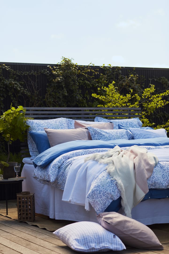 Housse de couette Flower Printed Cotton Sateen 150x210 cm, Bleu Lexington