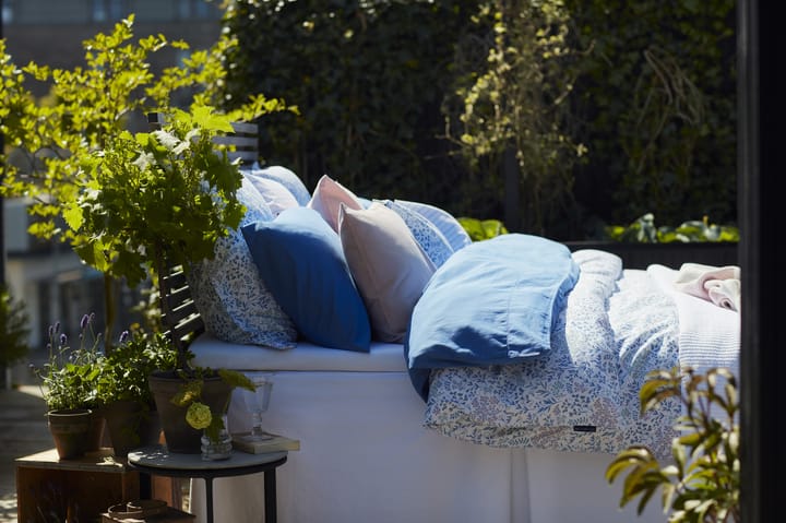 Housse de couette Flower Printed Cotton Sateen 150x210 cm, Bleu Lexington