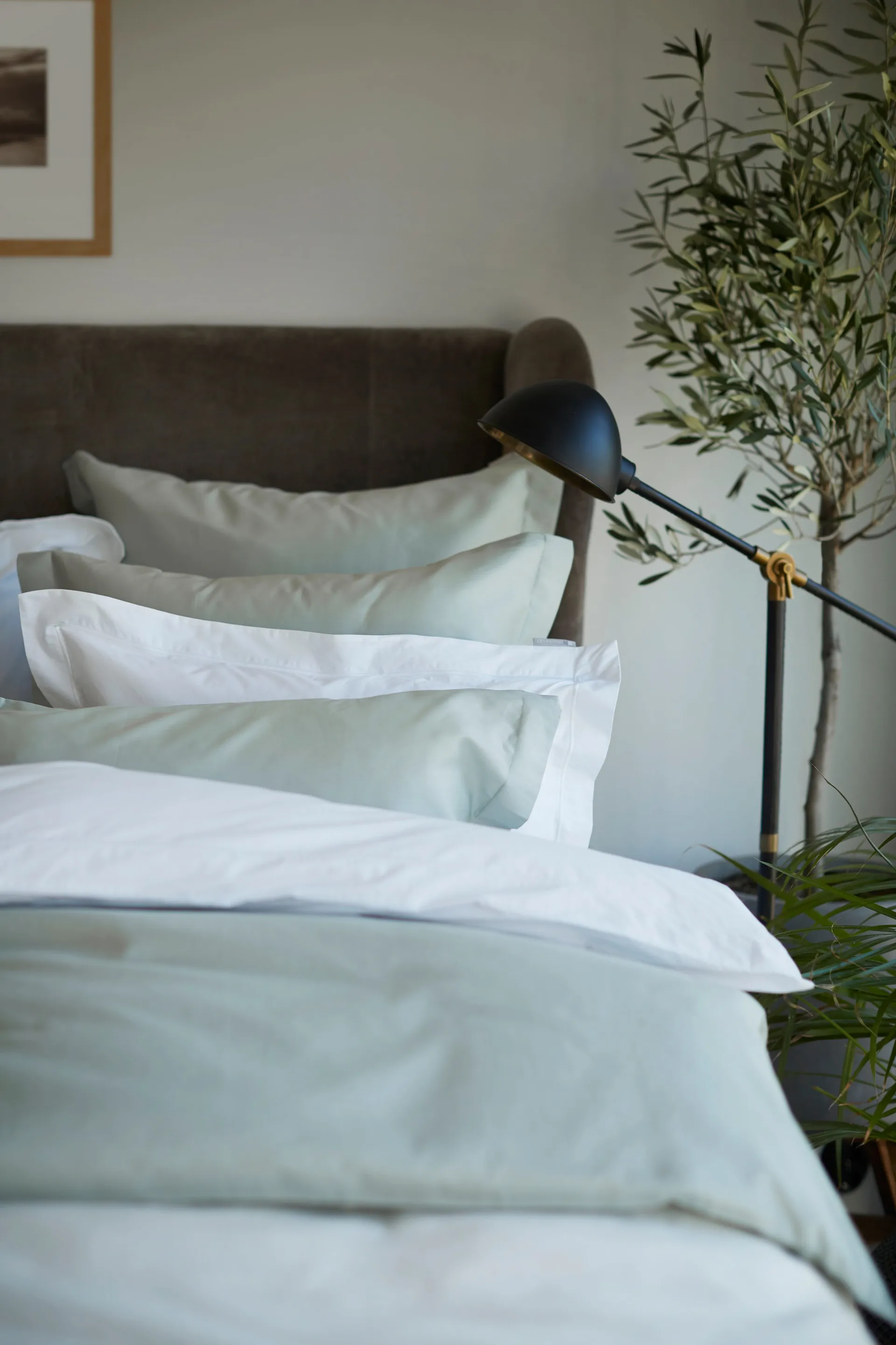 Housse de couette Hotel Cotton Sateen 150x210 cm, Sage green Lexington