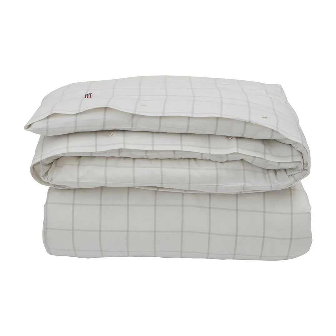 Housse de couette Hotel Light Flannel 220x220 cm, Blanc-beige clair Lexington