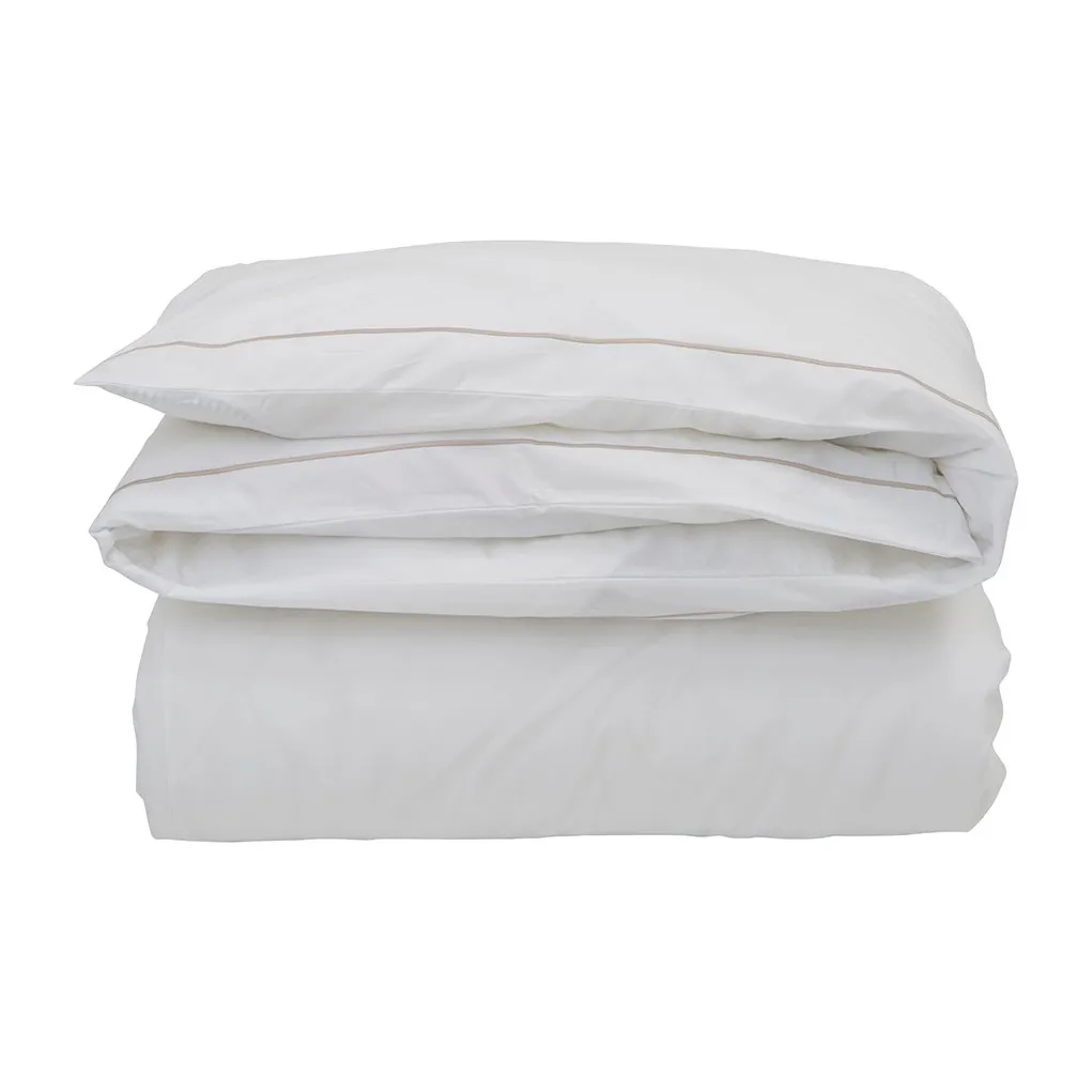 Housse de couette Hotel Percale 150x210 cm, Blanc-beige clair Lexington