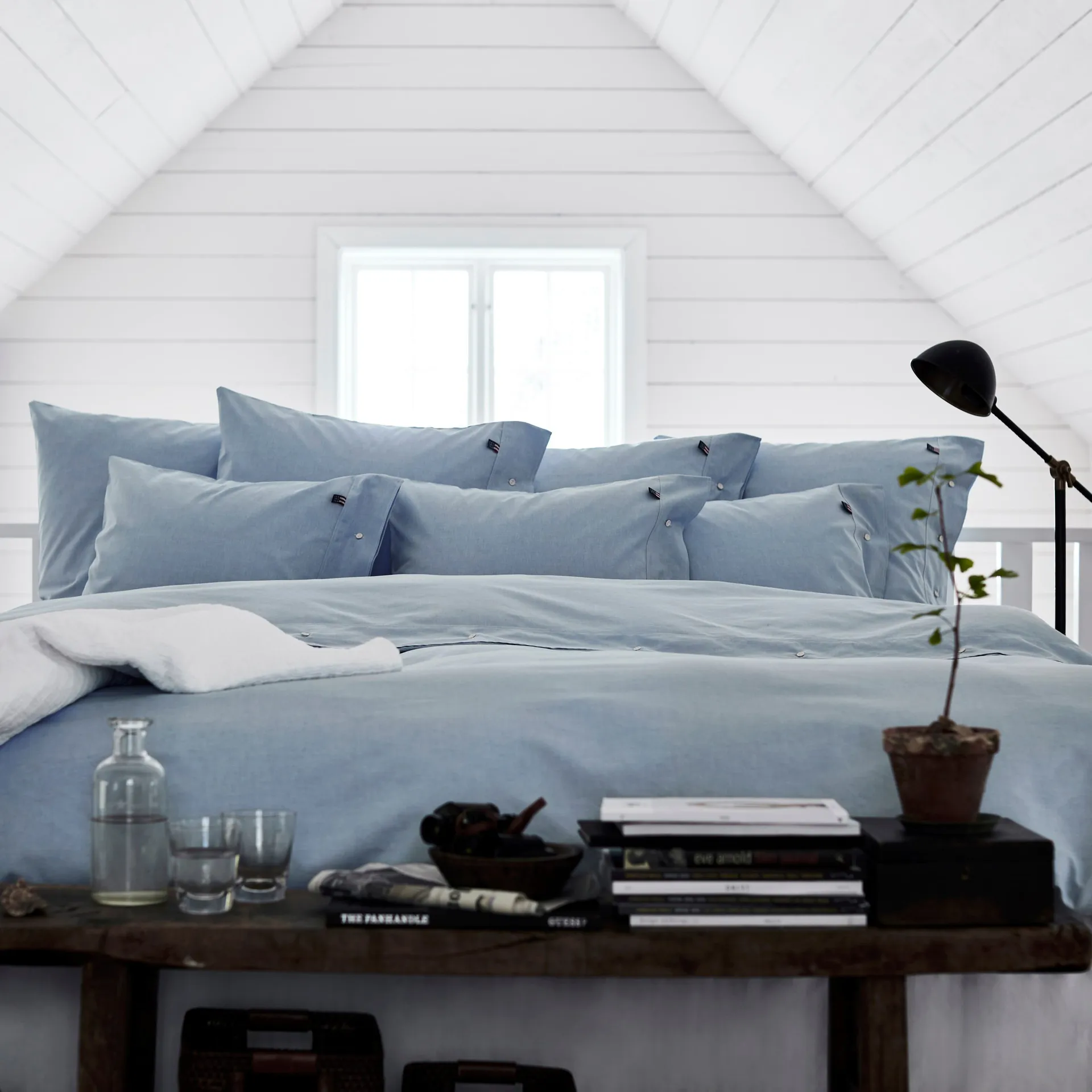 Housse de couette Icons Pin Point 220x220 cm, Blue Lexington