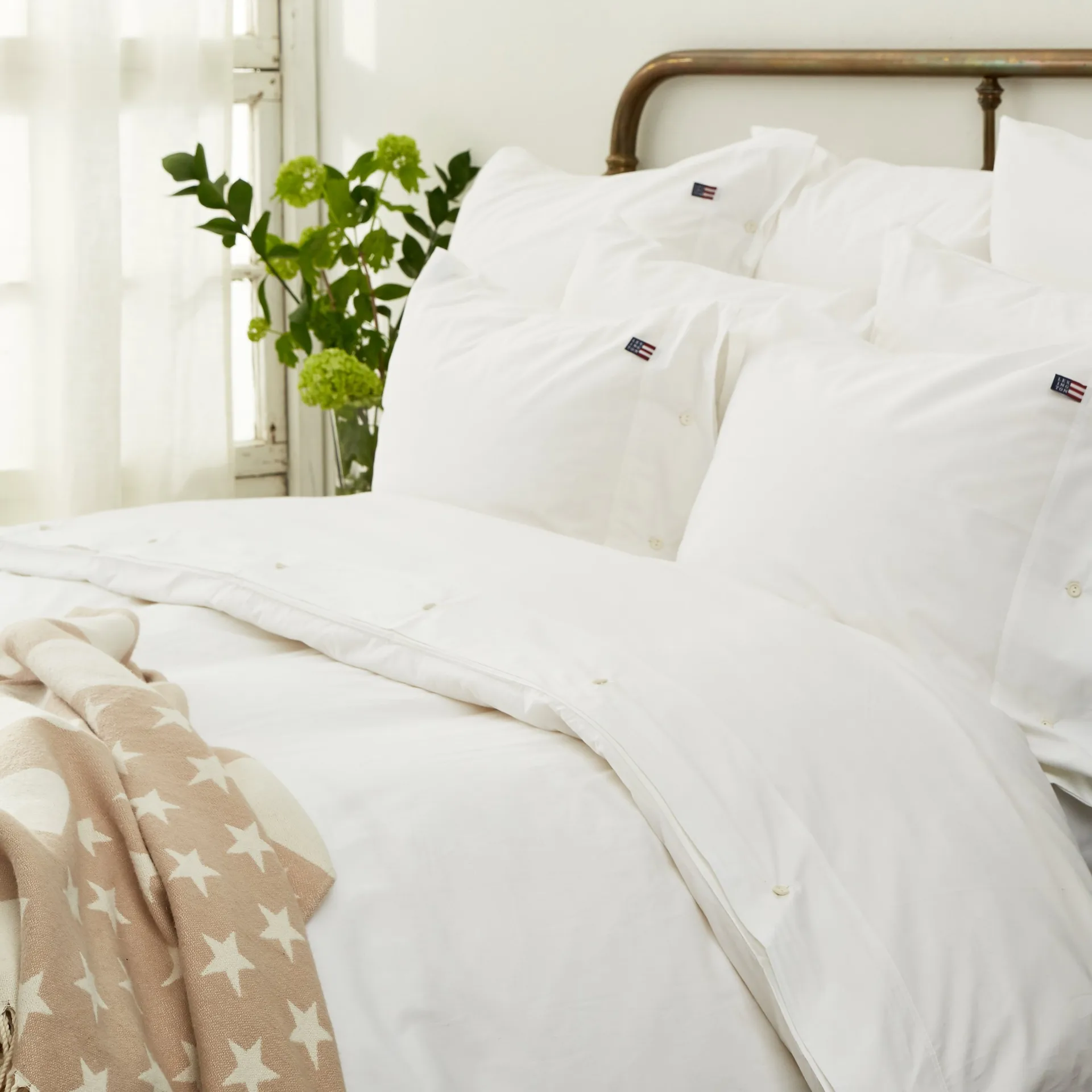 Housse de couette Icons Poplin 220x220 cm, White Lexington